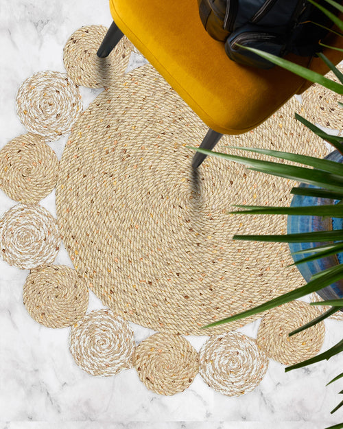 Cary Beige Modern Cotton Jute Rug