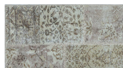 Iskece 26112 Beige Patchwork Wool Handmade Area Rug 2'7" x 4'11"