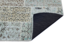 Iskece 26121 Beige Patchwork Wool Handmade Area Rug 2'7" x 4'11"