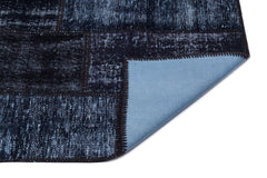 Iskece 26131 Black Patchwork Wool Handmade Area Rug 2'7" x 4'11"