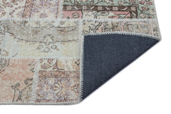 Iskece 26175 Beige Patchwork Wool Handmade Area Rug 2'7" x 4'11"