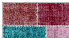 Iskece 26239 Beige Patchwork Wool Handmade Area Rug 2'7" x 4'11"