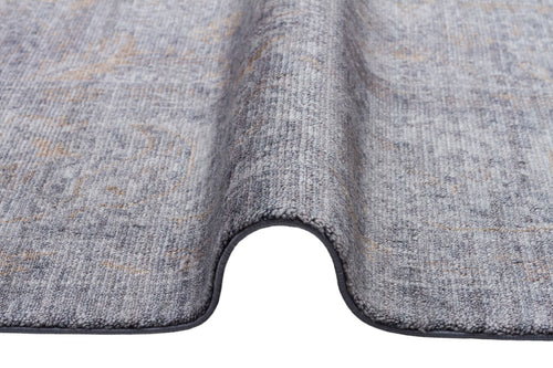 Vintage Ushak Rug – Grey Overdyed Handwoven Carpet with Soft Texture