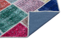 Iskece 26733 Beige Patchwork Wool Handmade Area Rug 2'9" x 5'0"