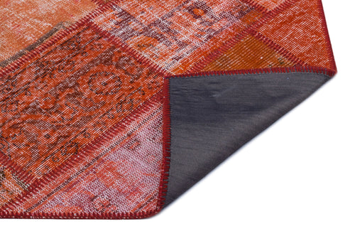 Iskece Red Vintage Wool Handmade Area Rug 2'8" x 4'11"