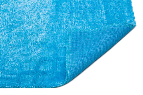 Girit Blue Striped Wool Handmade Area Rug 2'7" x 4'10"