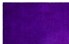 Girit Purple Striped Wool Handmade Area Rug 4'0" x 6'4"