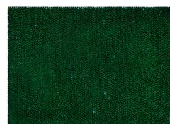 Girit Green Striped Wool Handmade Area Rug 4'5" x 6'1"