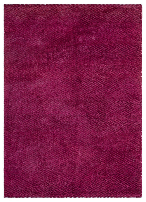 Girit Pink Striped Wool Handmade Area Rug 4'4" x 6'1"