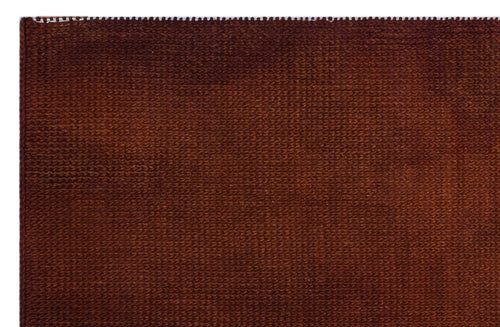 Girit Brown Striped Wool Handmade Area Rug 4'0" x 6'3"