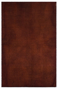 Girit Brown Striped Wool Handmade Area Rug 4'0" x 6'3"