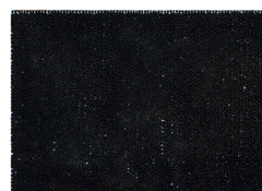 Girit Black Striped Wool Handmade Area Rug 4'5" x 6'1"