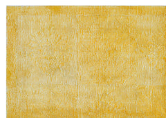 Girit Yellow Striped Wool Handmade Area Rug 5'3" x 7'5"