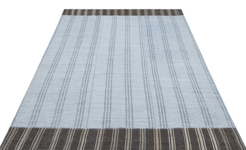 Teselya Beige Patchwork Wool Handmade Area Rug 5'4" x 7'7"