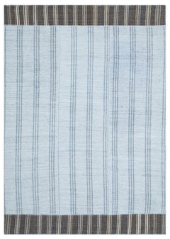 Teselya Beige Patchwork Wool Handmade Area Rug 5'4" x 7'7"