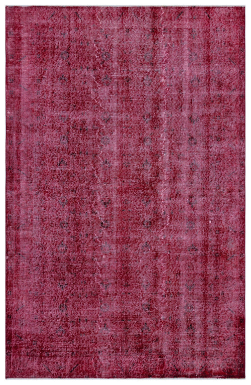 Atina Pink Vintage Wool Handmade Area Rug 5'7" x 7'10"