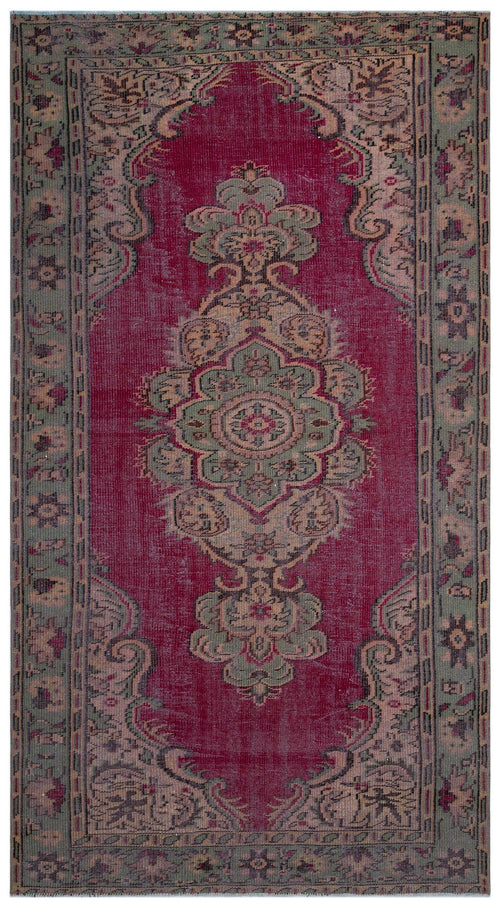 Atina Red Vintage Wool Handmade Area Rug 5'2" x 9'9"