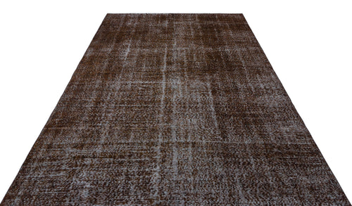 Atina Brown Vintage Wool Handmade Area Rug 6'11" x 9'11"