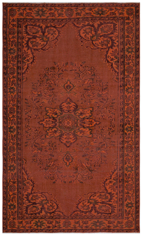 Atina Orange Vintage Wool Handmade Area Rug 5'8" x 7'11"