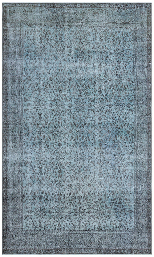 Atina Blue Vintage Wool Handmade Area Rug 4'9" x 8'2"