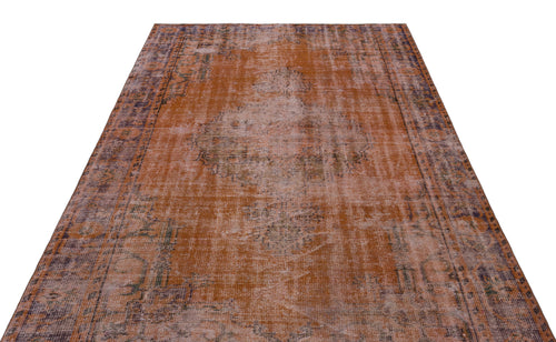 Atina Brown Vintage Wool Handmade Area Rug 5'9" x 8'11"