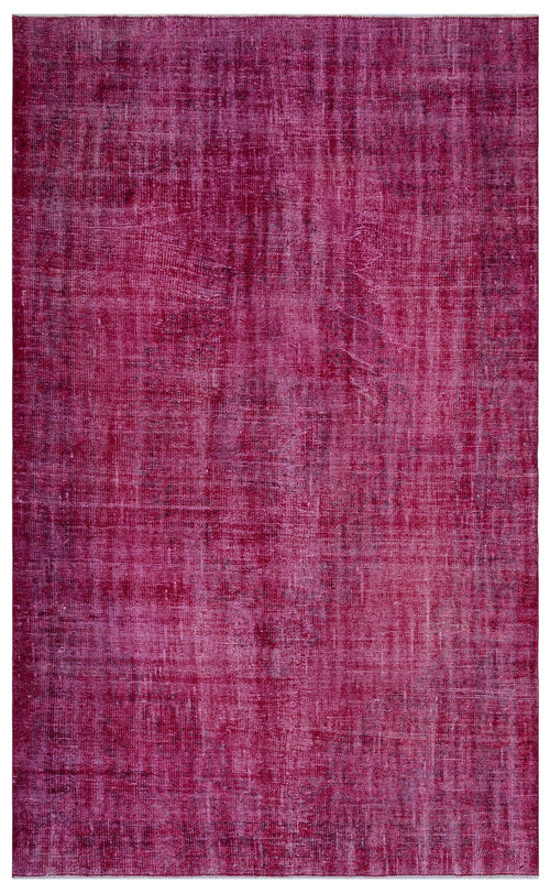 Atina Pink Vintage Wool Handmade Area Rug 5'8" x 9'2"