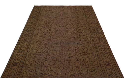 Atina Brown Vintage Wool Handmade Area Rug 5'9" x 8'8"
