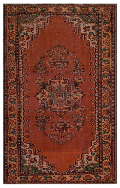 Atina Red Vintage Wool Handmade Area Rug 6'2" x 9'7"