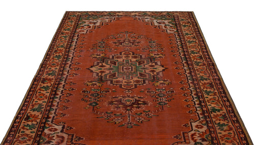 Atina Red Vintage Wool Handmade Area Rug 6'2" x 9'7"