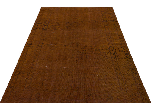 Atina Brown Vintage Wool Handmade Area Rug 5'3" x 8'2"