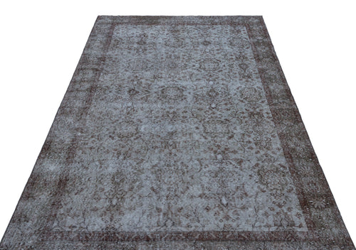 Atina Grey Vintage Wool Handmade Area Rug 5'3" x 9'2"