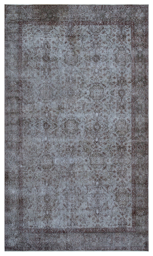 Atina Grey Vintage Wool Handmade Area Rug 5'3" x 9'2"