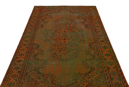 Atina Brown Vintage Wool Handmade Area Rug 5'3" x 8'6"