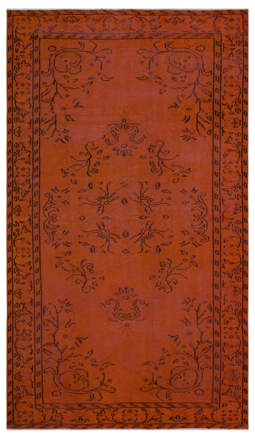 Atina Orange Vintage Wool Handmade Area Rug 5'0" x 8'5"