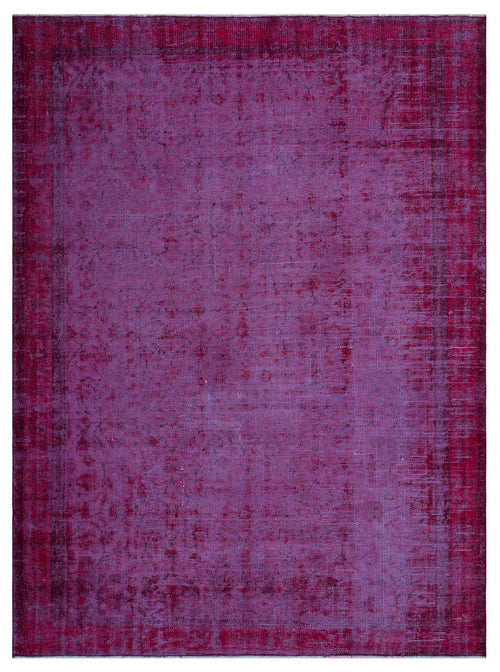 Atina Purple Vintage Wool Handmade Area Rug 5'9" x 9'7"