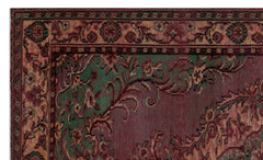 Atina Burgundy Classic Wool Handmade Area Rug 5'6" x 8'11"