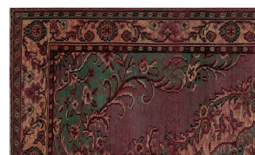 Atina Burgundy Classic Wool Handmade Area Rug 5'6" x 8'11"