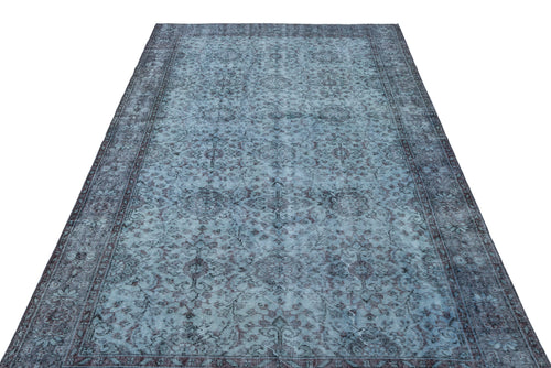 Atina Blue Vintage Wool Handmade Area Rug 5'7" x 9'6"