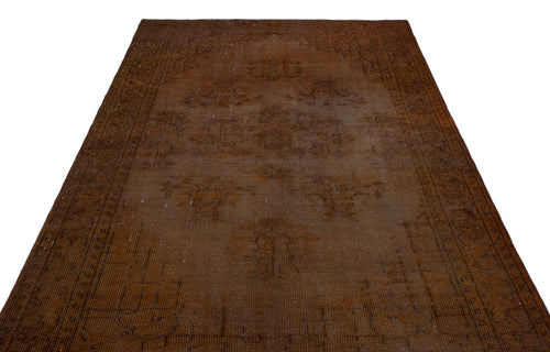 Atina Brown Vintage Wool Handmade Area Rug 6'0" x 9'5"