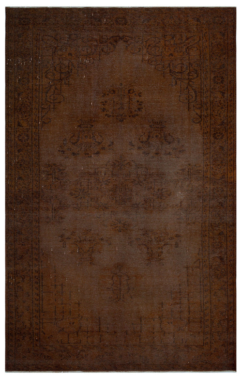 Atina Brown Vintage Wool Handmade Area Rug 6'0" x 9'5"