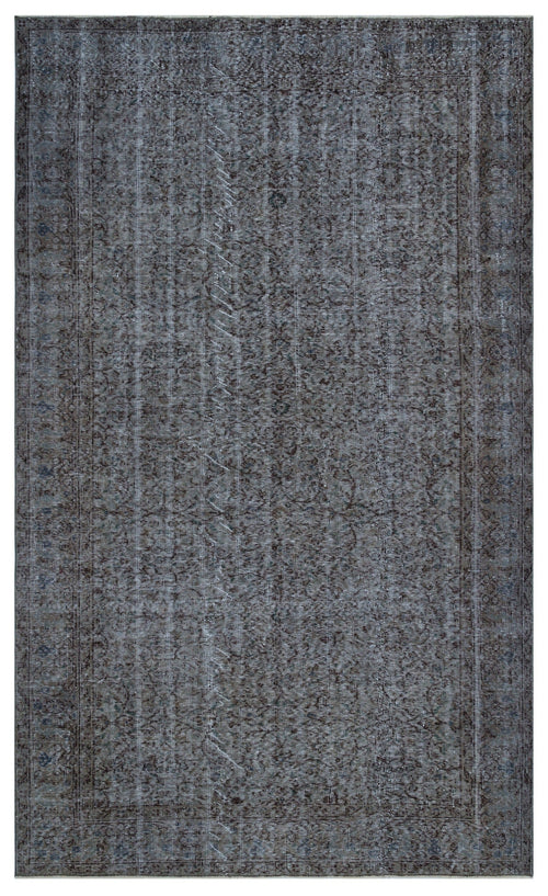 Atina Grey Vintage Wool Handmade Area Rug 5'8" x 9'5"
