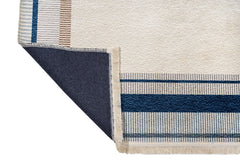 Digital Print Area Rug – Beige Frame Cotton Chenille Stylish Carpet for Home Decor