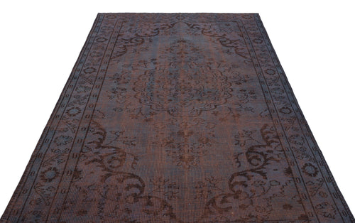 Atina Brown Vintage Wool Handmade Area Rug 5'11" x 9'7"