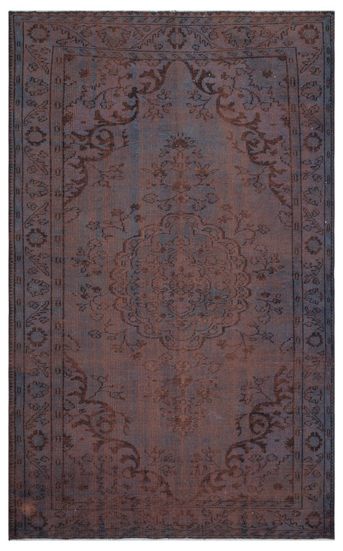 Atina Brown Vintage Wool Handmade Area Rug 5'11" x 9'7"