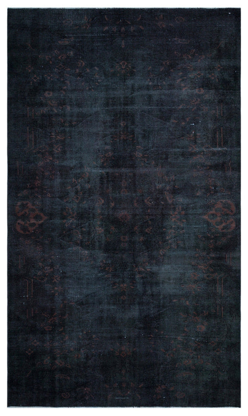 Atina Black Vintage Wool Handmade Area Rug 5'10" x 10'0"