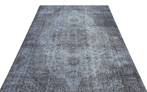 Atina Blue Vintage Wool Handmade Area Rug 5'8" x 8'11"