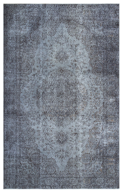 Atina Blue Vintage Wool Handmade Area Rug 5'8" x 8'11"