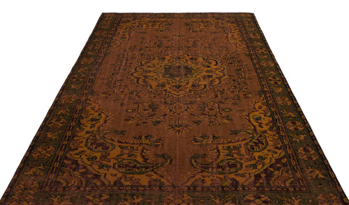 Atina Brown Vintage Wool Handmade Area Rug 5'11" x 9'6"