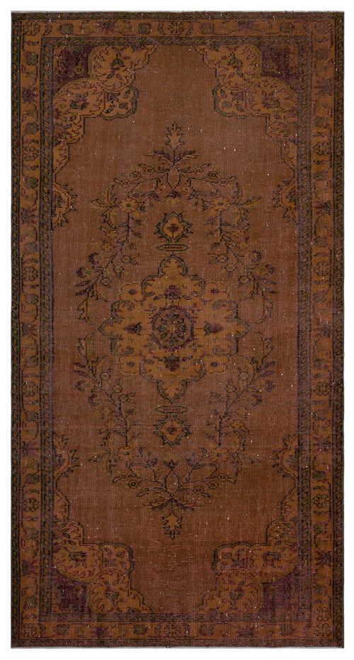 Atina Brown Vintage Wool Handmade Area Rug 5'3" x 10'0"
