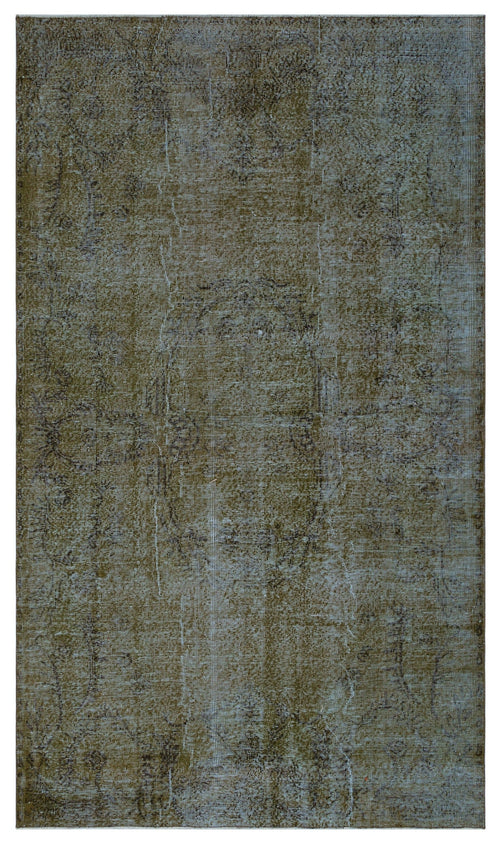 Atina Brown Vintage Wool Handmade Area Rug 5'2" x 9'0"